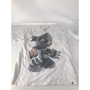 Rare KIDROBOT x HUCK GEE Dunny Tee T Shirt White Mens Sz Medium